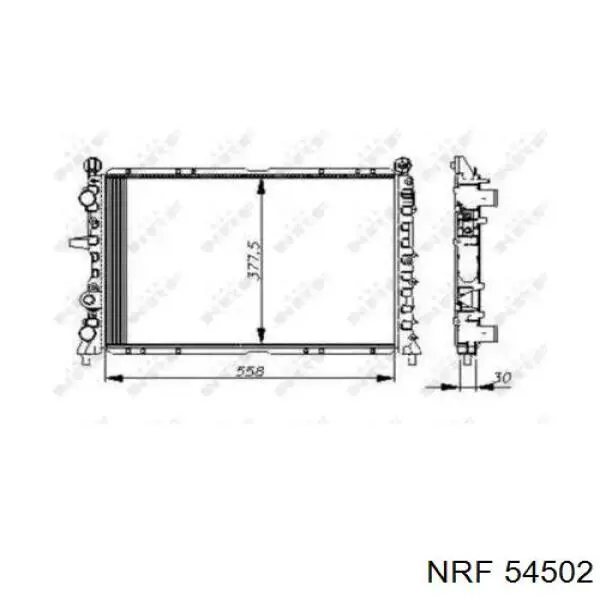 Купити 54502 NRF Радіатор двигуна