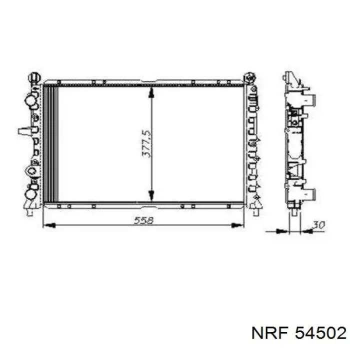 54502 NRF радіатор охолодження двигуна