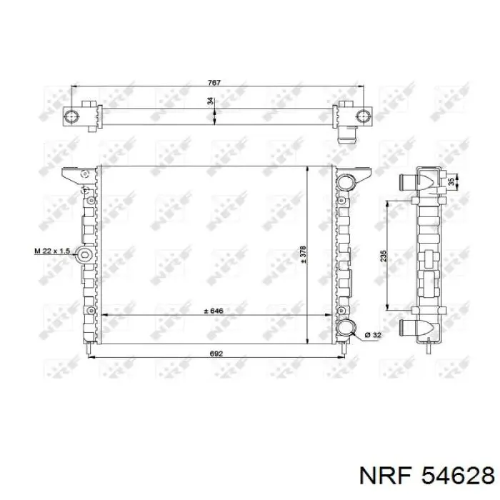 Радіатор 54628 NRF