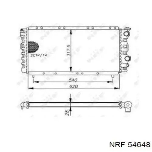 FP56A356NF NRF радіатор охолодження двигуна