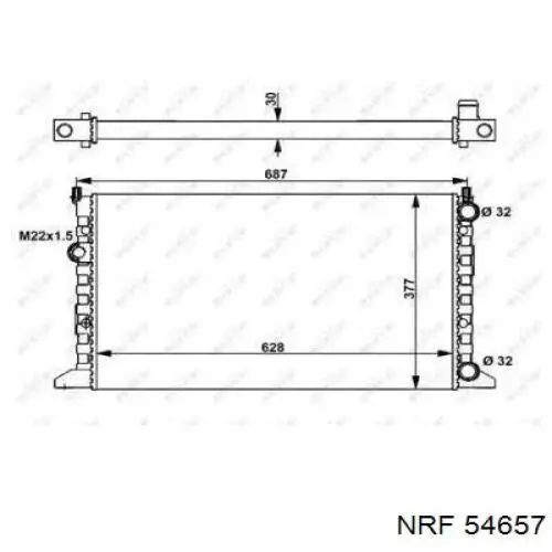 Радіатор основний NRF 54657 ціна, від 50.78 USD
