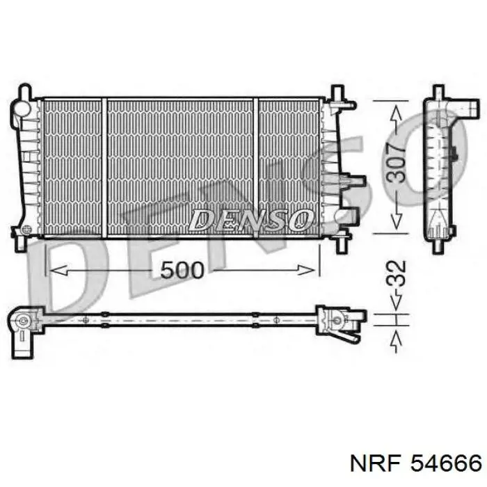 Радіатор 54666 NRF