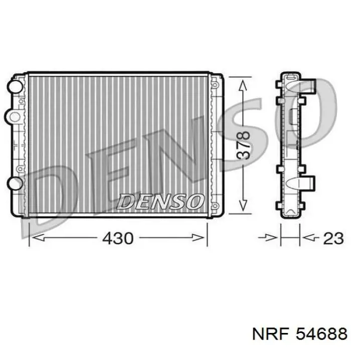 Купити 54688 NRF Радіатор двигуна