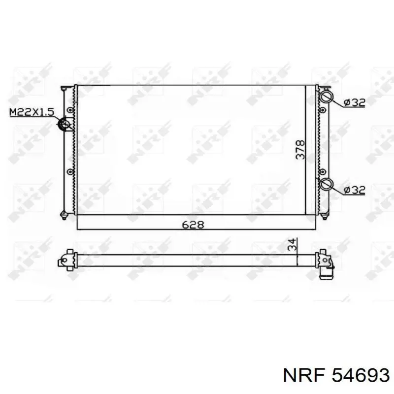 Купити 54693 NRF Радіатор двигуна