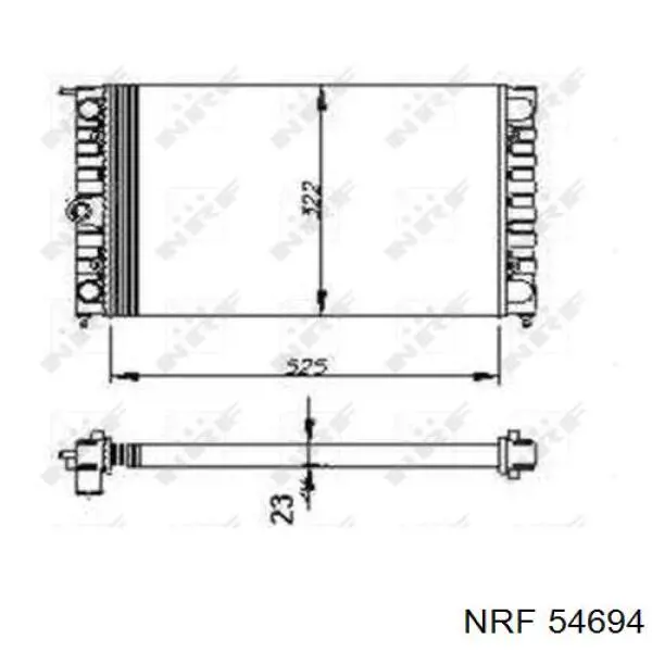 54694 NRF радіатор охолодження двигуна