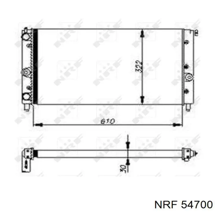 54700 NRF радіатор охолодження двигуна