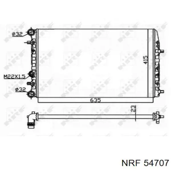 Радіатор 54707 NRF