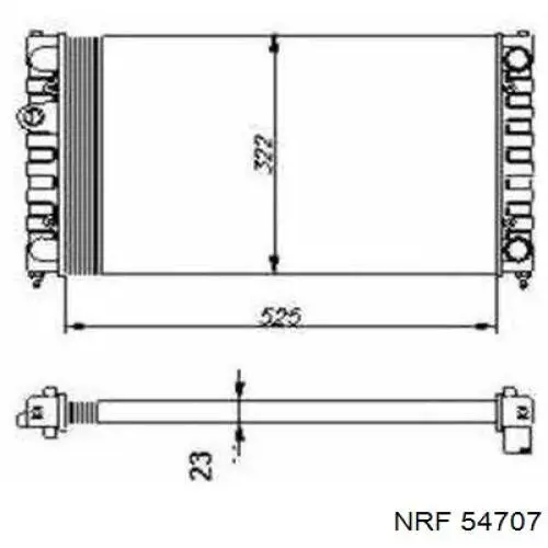 Радіатор основний NRF 54707 ціна, від 47.99 USD