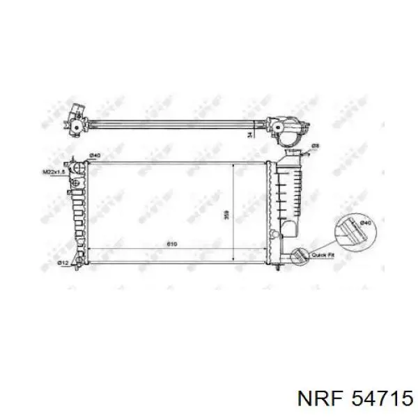 Купити 54715 NRF Радіатор двигуна