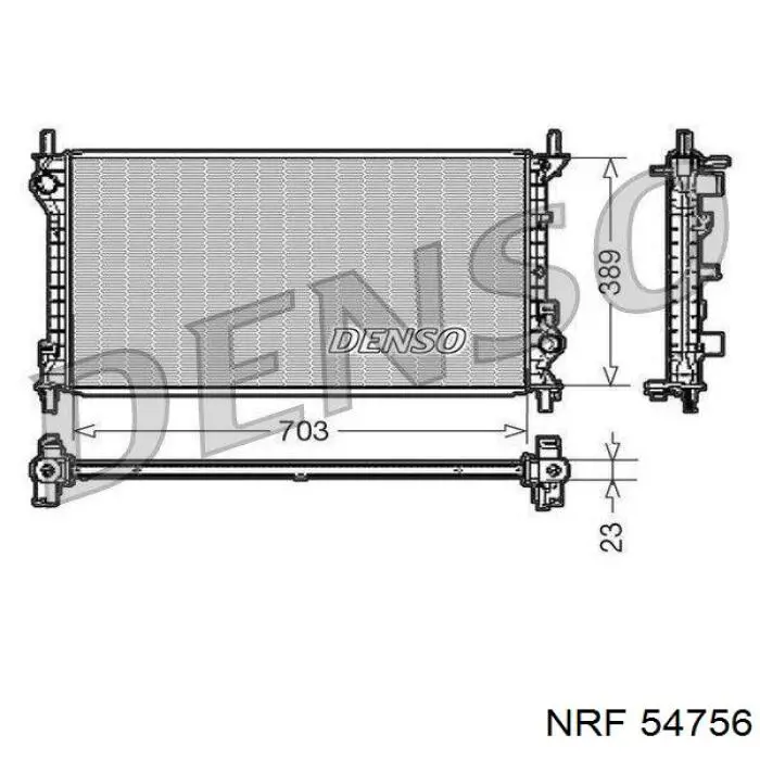 Радіатор основний NRF 54756 ціна, від 71.34 USD