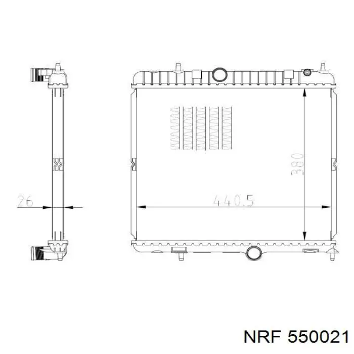 Купити 550021 NRF Радіатор двигуна