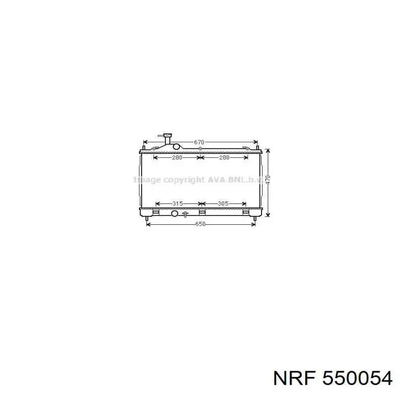 Купити 550054 NRF Радіатор двигуна