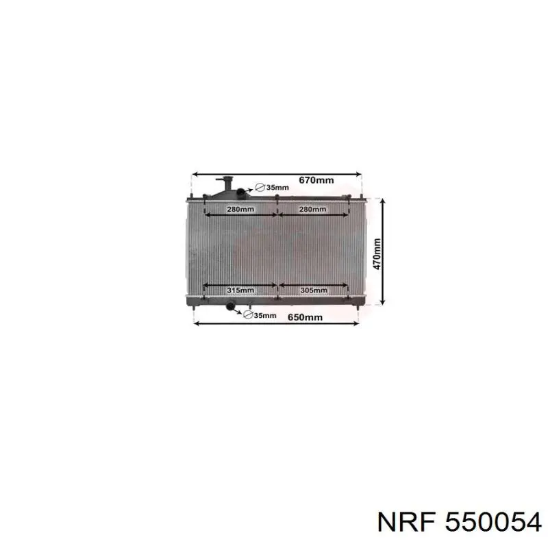 550054 NRF Радіатор охолодження двигуна