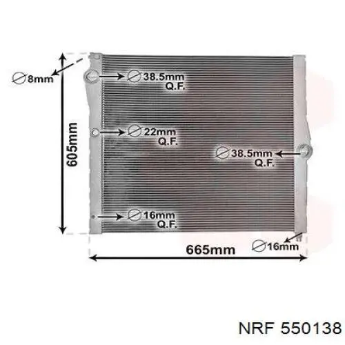 Радіатор основний NRF 550138 ціна, від 204.16 USD