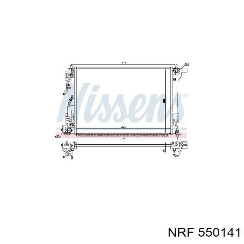 Радіатор 550141 NRF