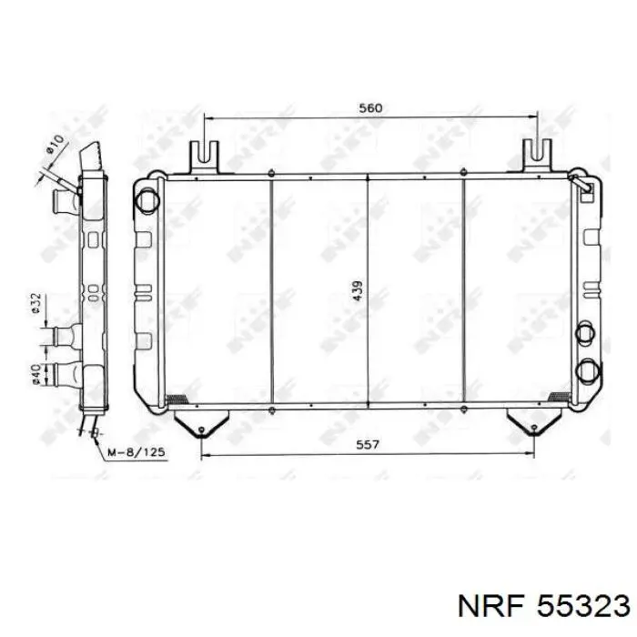 Радіатор основний NRF 55323 ціна, від 98.45 USD