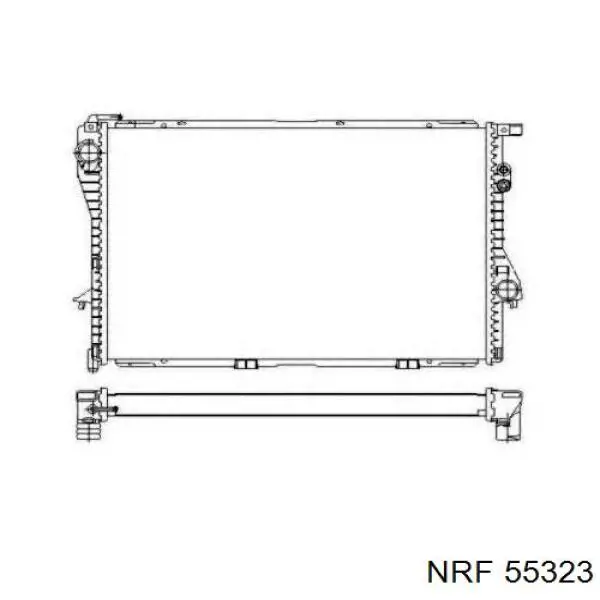 55323 NRF радіатор охолодження двигуна