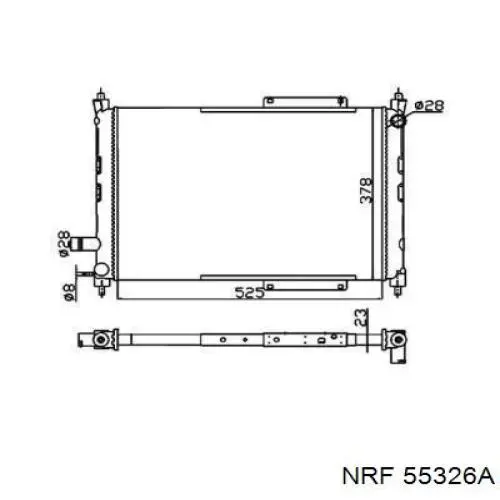 Радіатор основний NRF 55326A ціна, від 64.52 USD