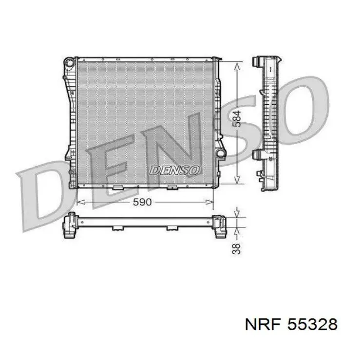 55328 NRF радіатор охолодження двигуна