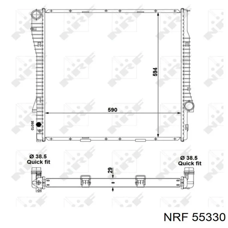 Радіатор основний NRF 55330 ціна, від 123.90 USD