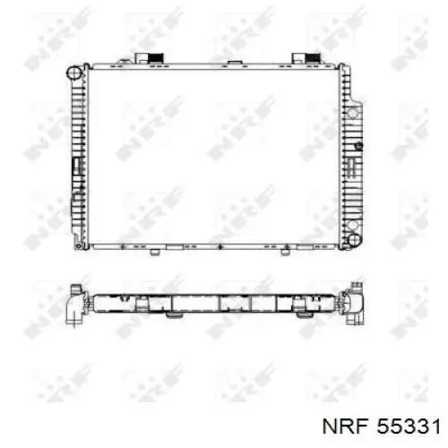 55331 NRF Радіатор охолодження двигуна
