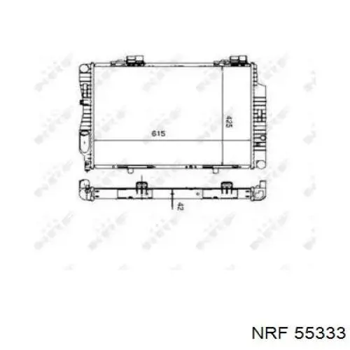 55345 NRF Радіатор охолодження двигуна