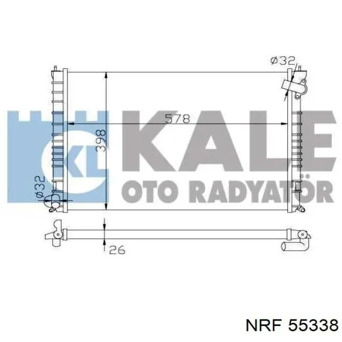 Радіатор основний NRF 55338 ціна, від 83.28 USD