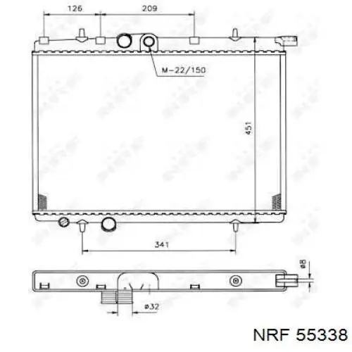 Купити 55338 NRF Радіатор двигуна