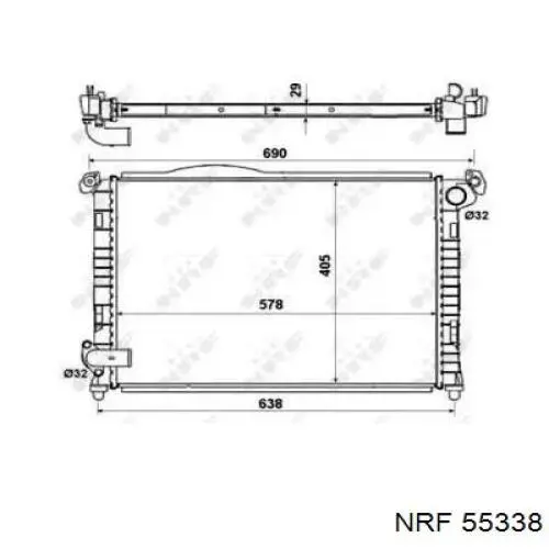Радіатор 55338 NRF