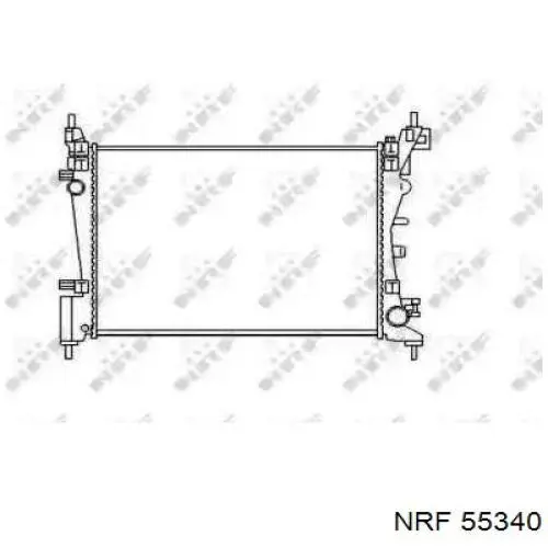 55340 NRF Радіатор охолодження двигуна
