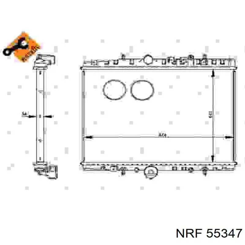 55347 NRF радіатор охолодження двигуна
