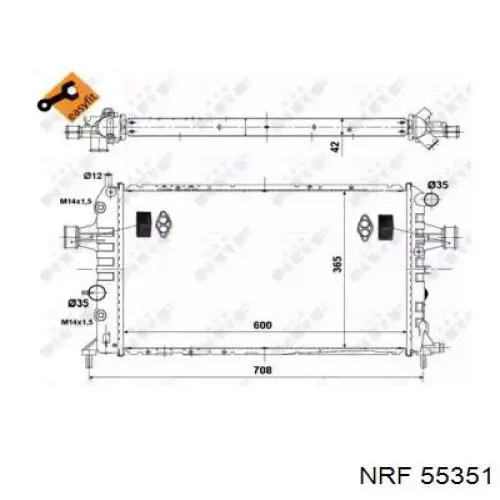 Радіатор 55351 NRF