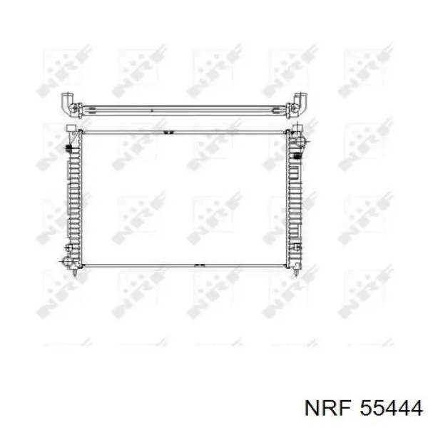 55444 NRF радіатор охолодження двигуна