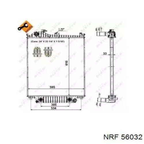 Радіатор основний NRF 56032 ціна, від 84.20 USD