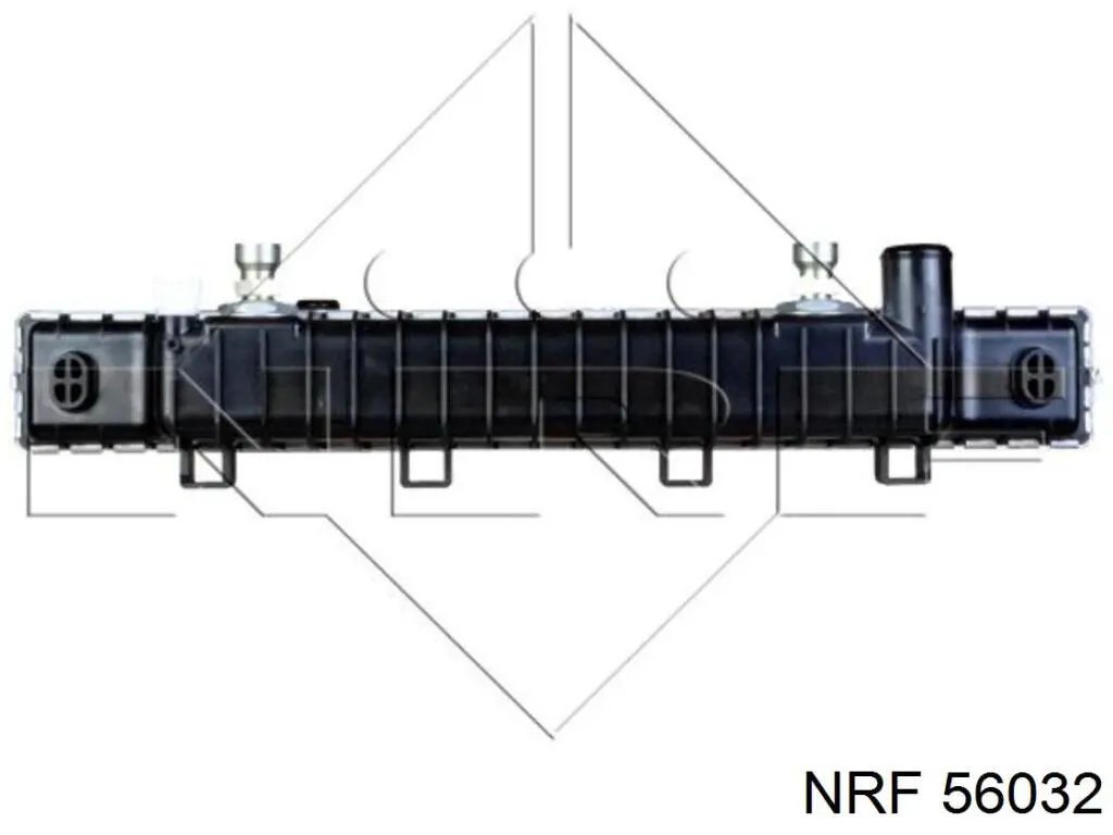 56032 NRF Радіатор охолодження двигуна