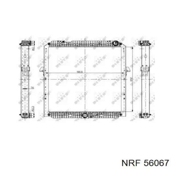 Радіатор основний Nissens 67191 ціна, від 538.34 USD