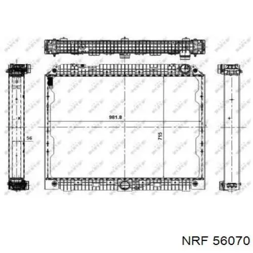 Купити A9605002801 Mercedes Радіатор двигуна