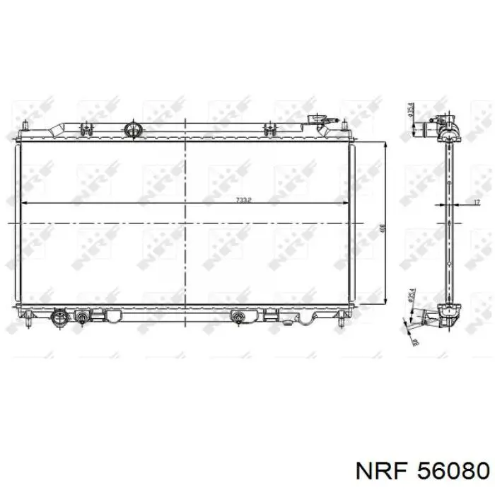 Радіатор 56080 NRF