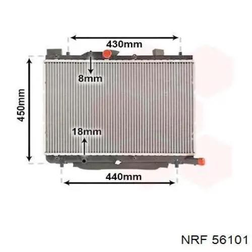 Купити 56101 NRF Радіатор двигуна