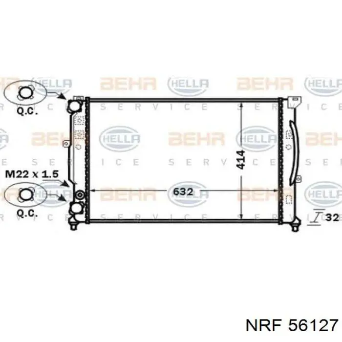 Радіатор основний NRF 56127 ціна, від 75.20 USD