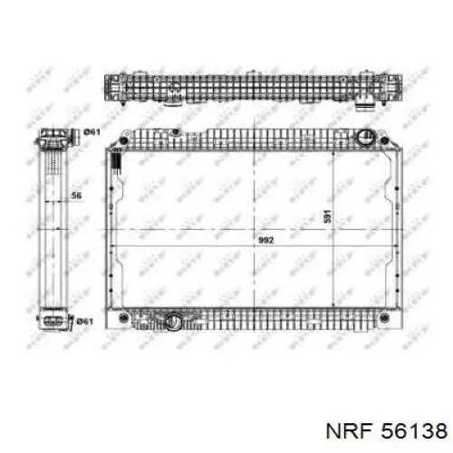 Радіатор 56138 NRF