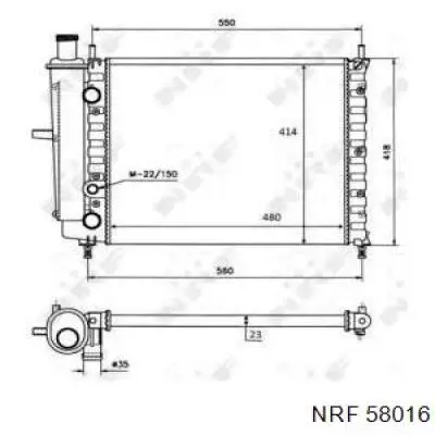 Радіатор основний NRF 58016 ціна, від 60.60 USD