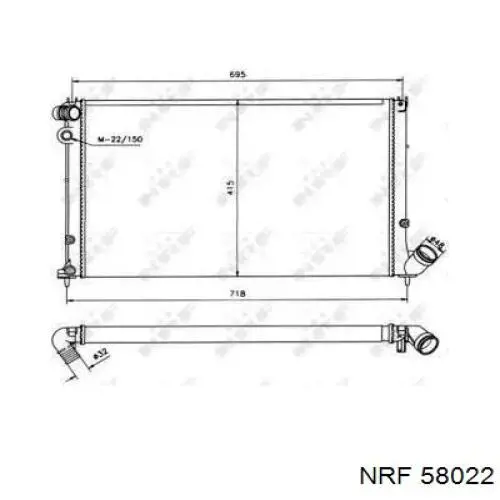Купити 58022 NRF Радіатор двигуна