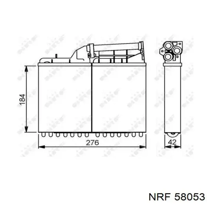 58053 NRF радіатор пічки (обігрівача)
