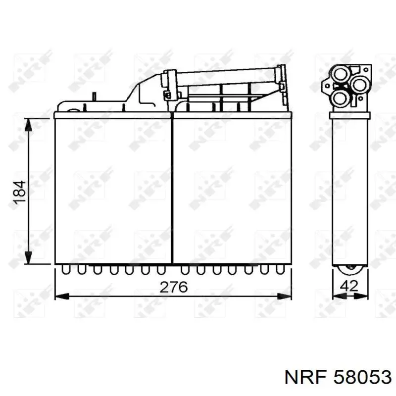 Радіатор пічки (обігрівача) NRF 58053 ціна, від 52.66 USD