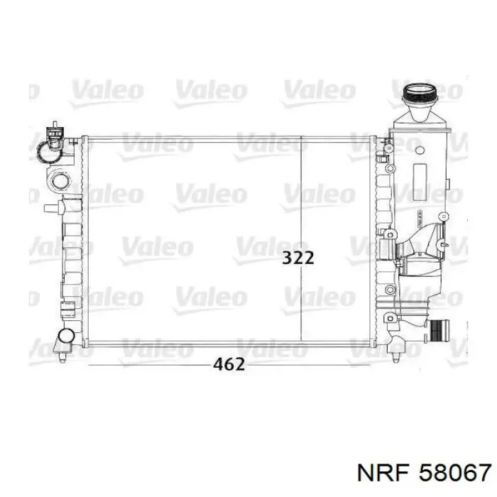 58067 NRF Радіатор охолодження двигуна