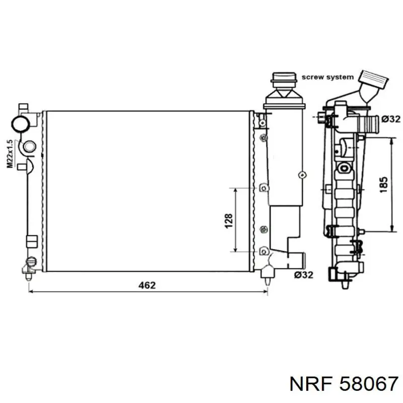 Радіатор охолодження NRF 58067
