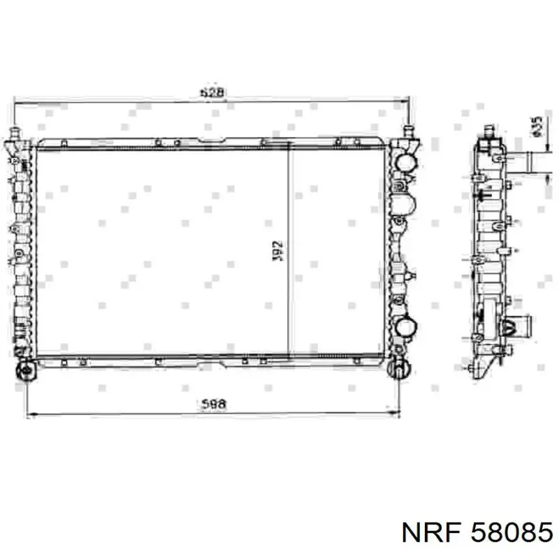 Купити 58085 NRF Радіатор двигуна