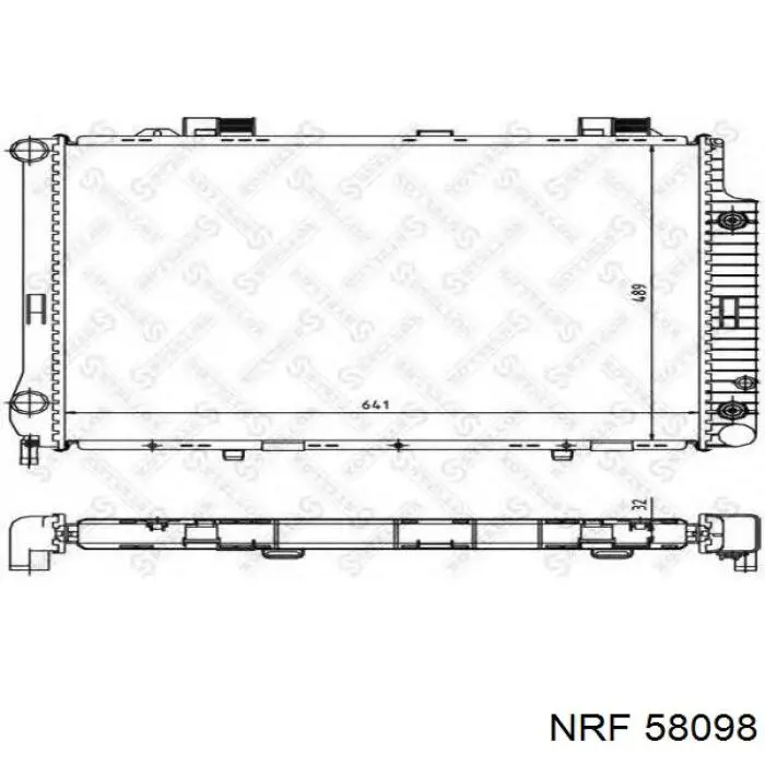 58098 NRF Радіатор охолодження двигуна