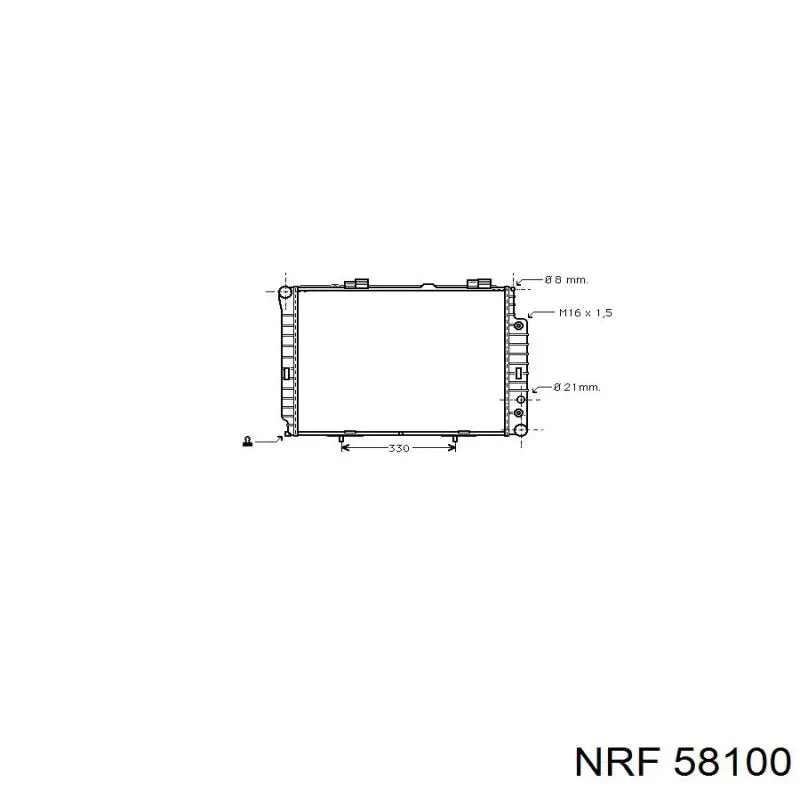 Радіатор охолодження NRF 58100